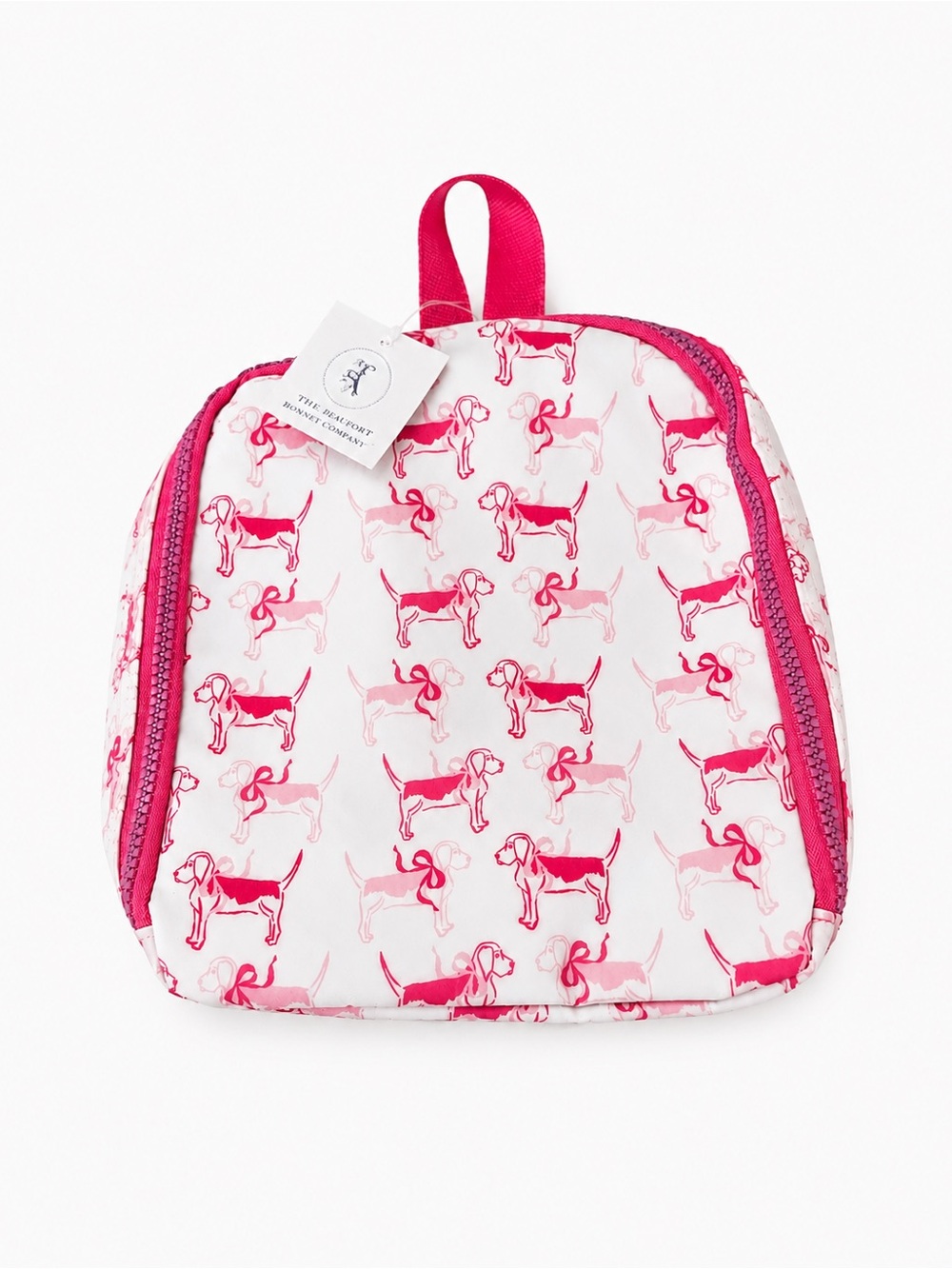 NWT Pink Dog Print Lunch Bag